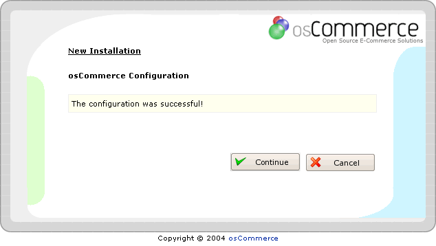 Figure 10. Webserver configuration success page